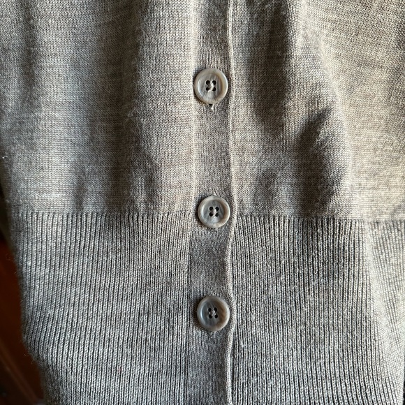 WILLI SMITH CARDIGAN REMOVABLE FAKE FUR COLLAR SWEATER WITH BELT - Picture 8 of 10